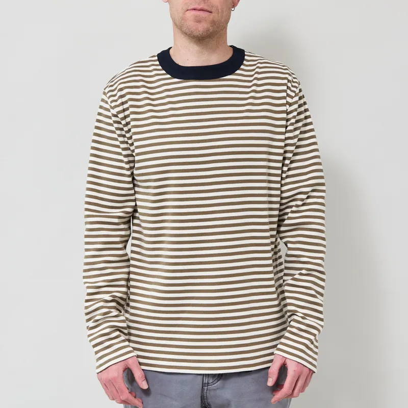 Armor Lux Heritage Long Sleeve T Shirt Olive Milk