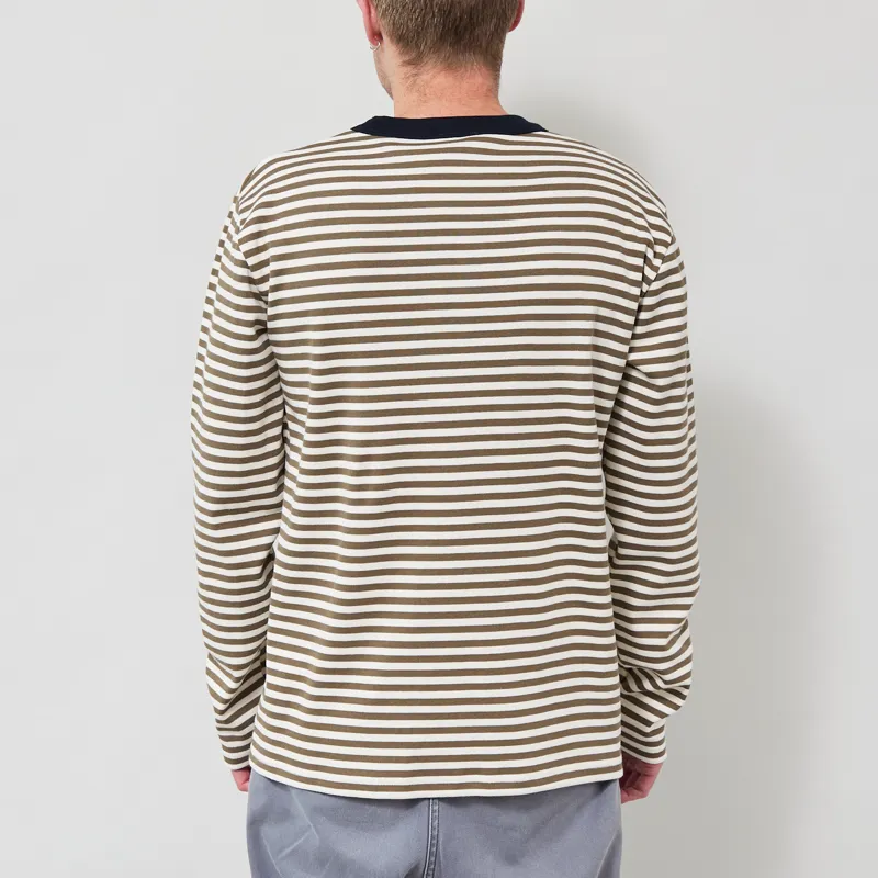 Armor Lux Heritage Long Sleeve T Shirt Olive Milk-2