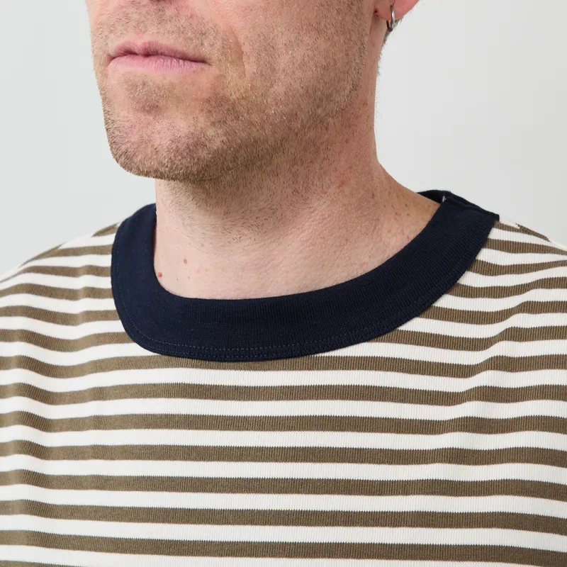 Armor Lux Heritage Long Sleeve T Shirt Olive Milk-3