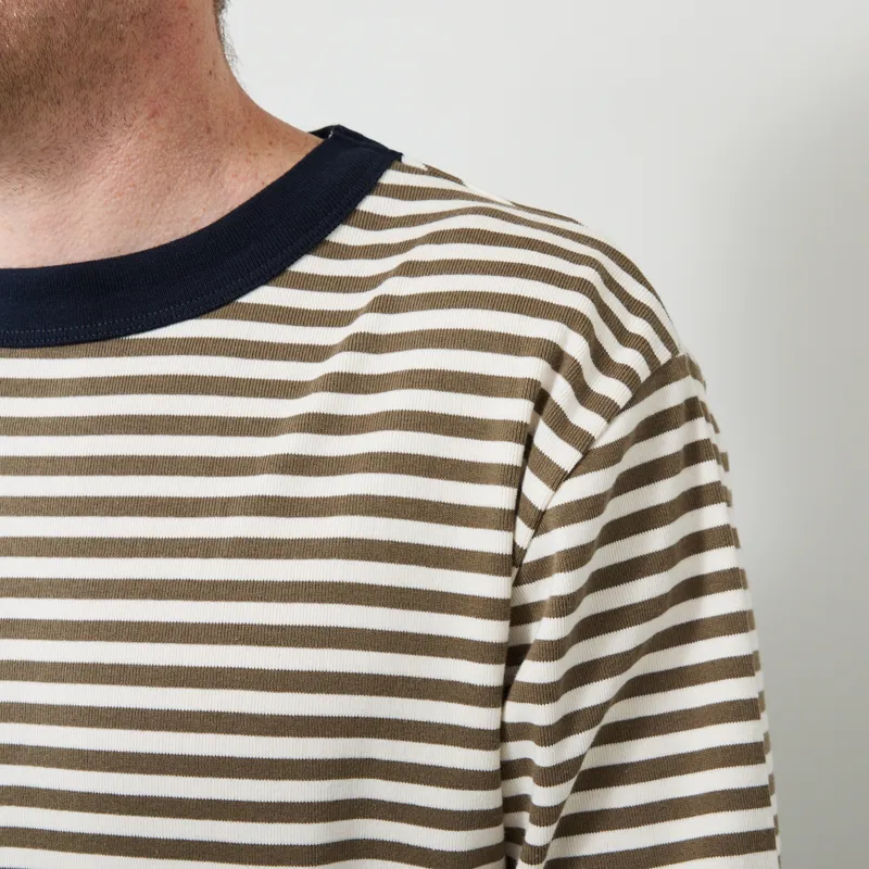 Armor Lux Heritage Long Sleeve T Shirt Olive Milk-4