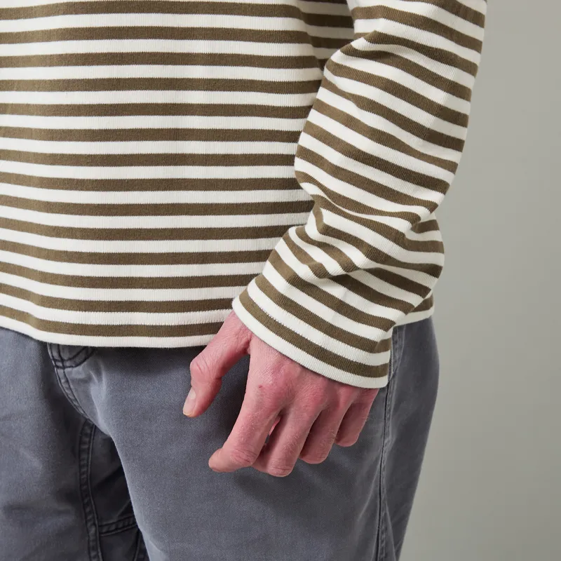 Armor Lux Heritage Long Sleeve T Shirt Olive Milk-5