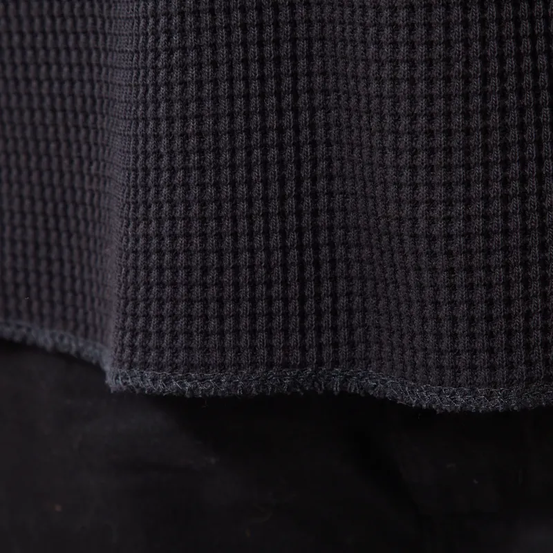 Snow Peak Heavyweight Waffle Pullover Black-7