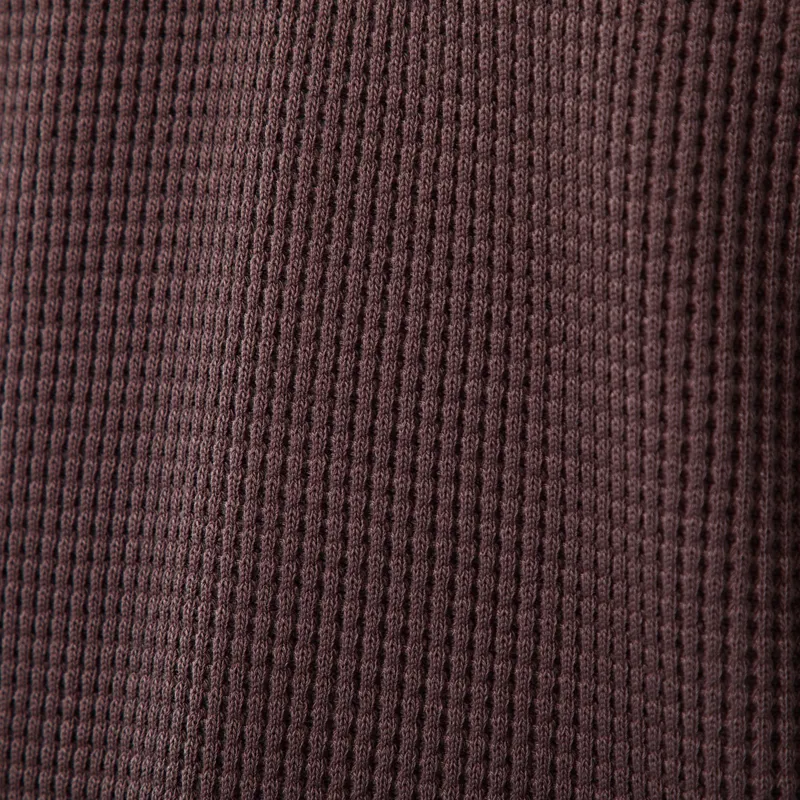 Snow Peak Heavyweight Waffle Pullover Dark Brown-5