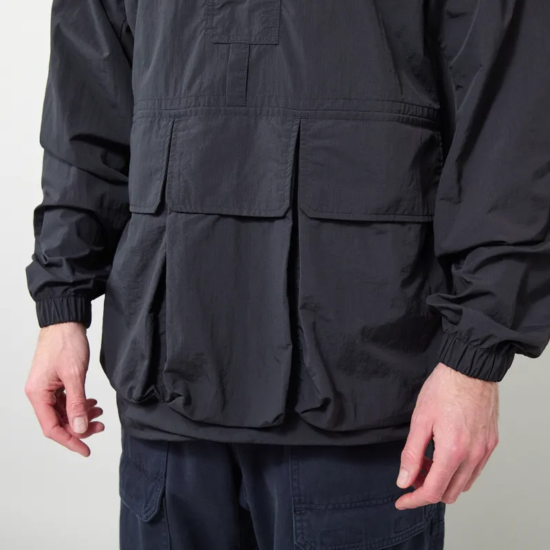 Snow Peak Nylon Double Rip Anorak Black-4