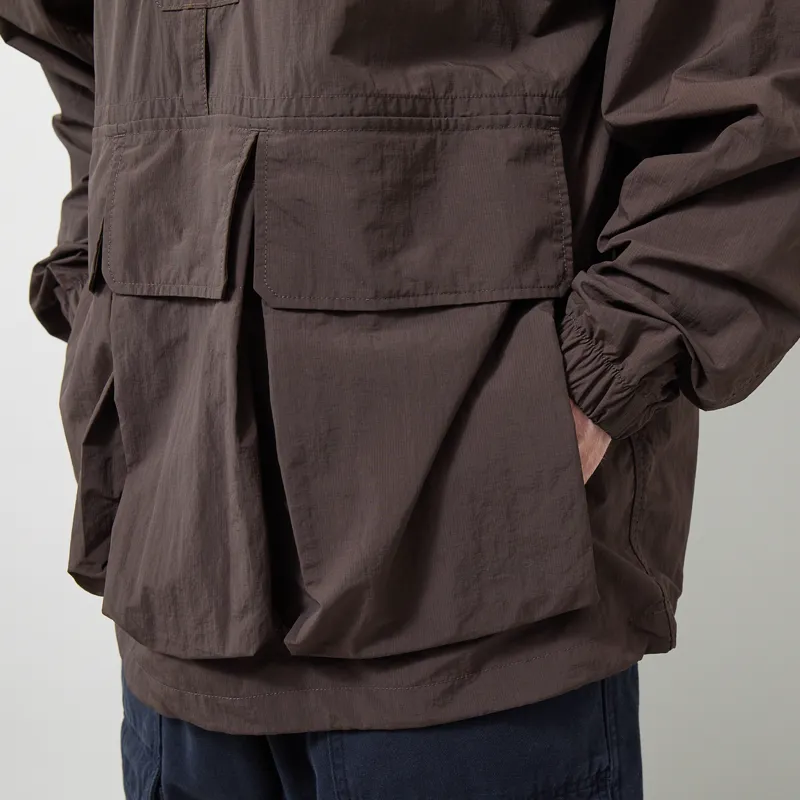 Snow Peak Nylon Double Rip Anorak Dark Brown-8