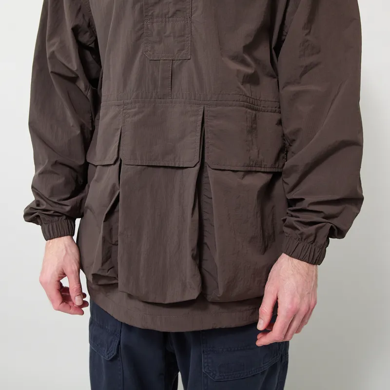 Snow Peak Nylon Double Rip Anorak Dark Brown-7