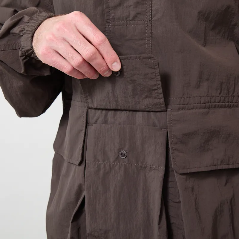 Snow Peak Nylon Double Rip Anorak Dark Brown-9