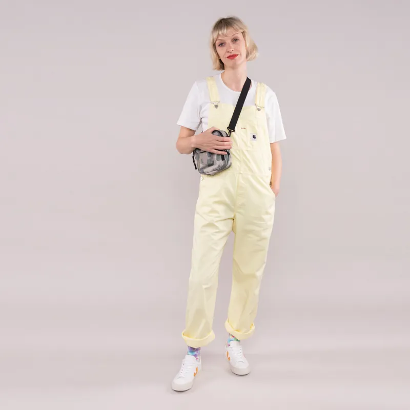 Carhartt WIP Womens Bib Overall Straight Soft Yellow Garment Dyed-1