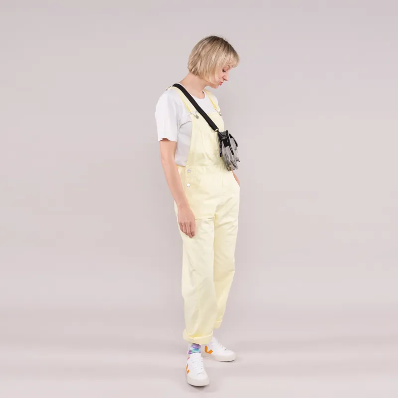 Carhartt WIP Womens Bib Overall Straight Soft Yellow Garment Dyed-3