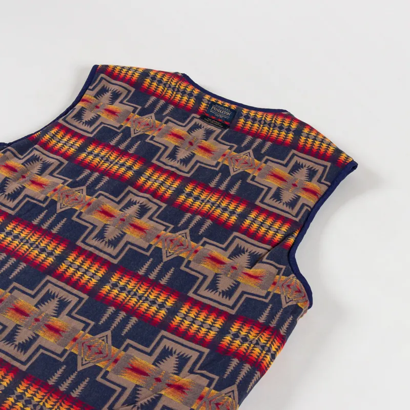 Pendleton Reversible Quilted Vest Harding Navy-7