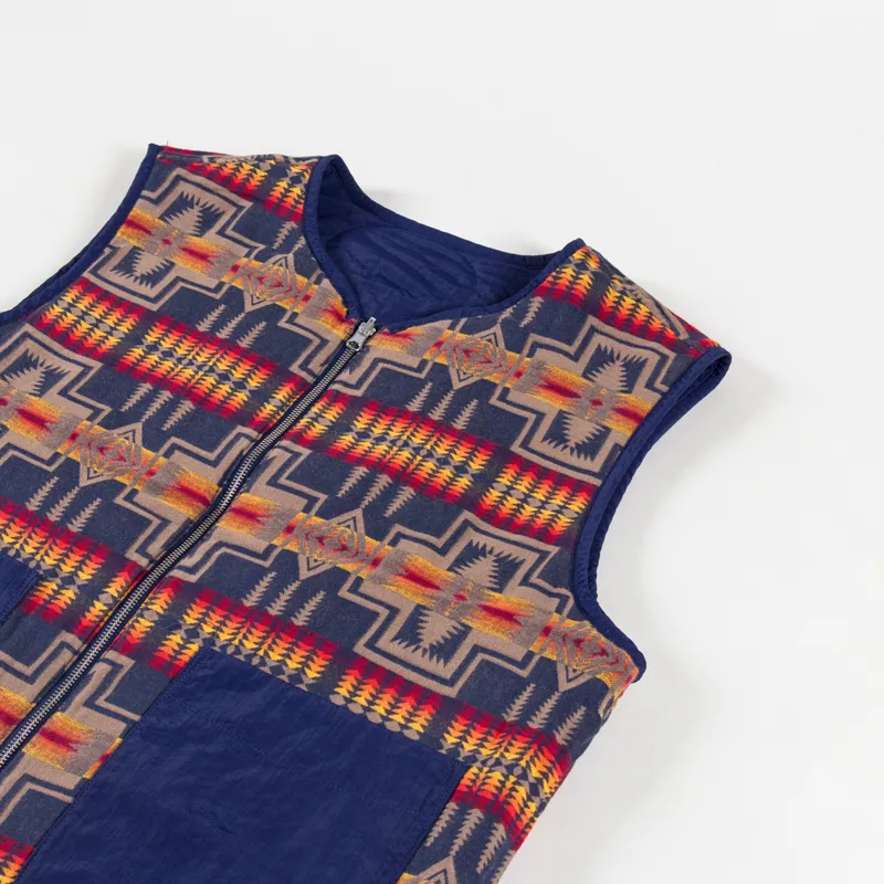 Pendleton Reversible Quilted Vest Harding Navy-6