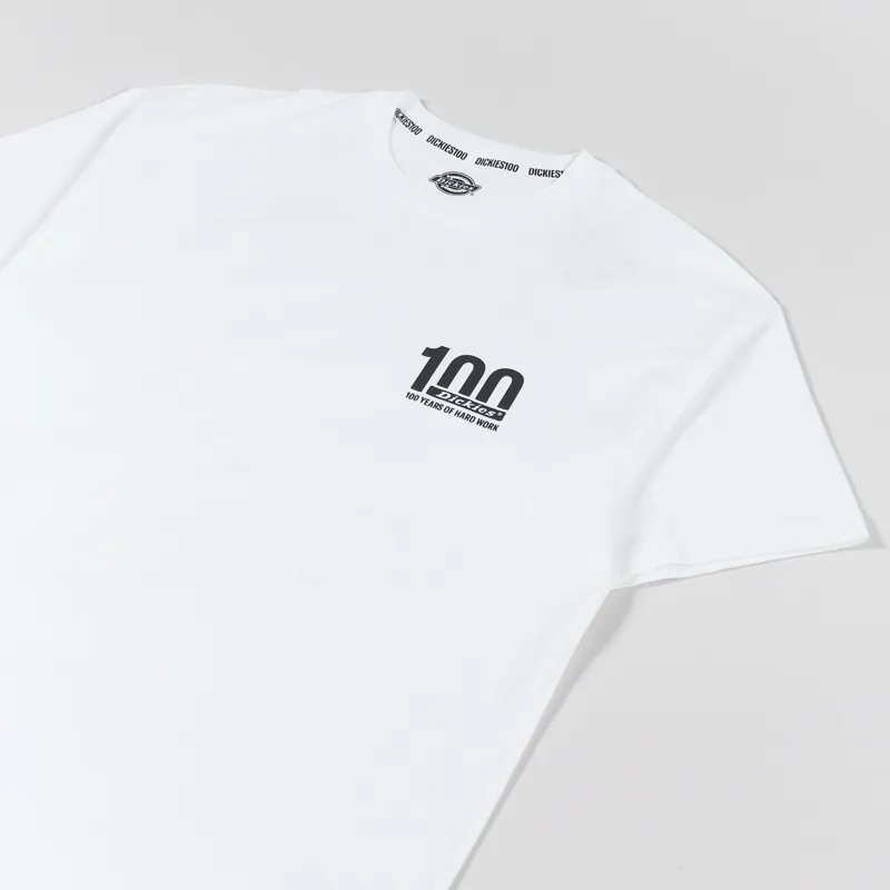 Dickies 100 Logo T Shirt White-3