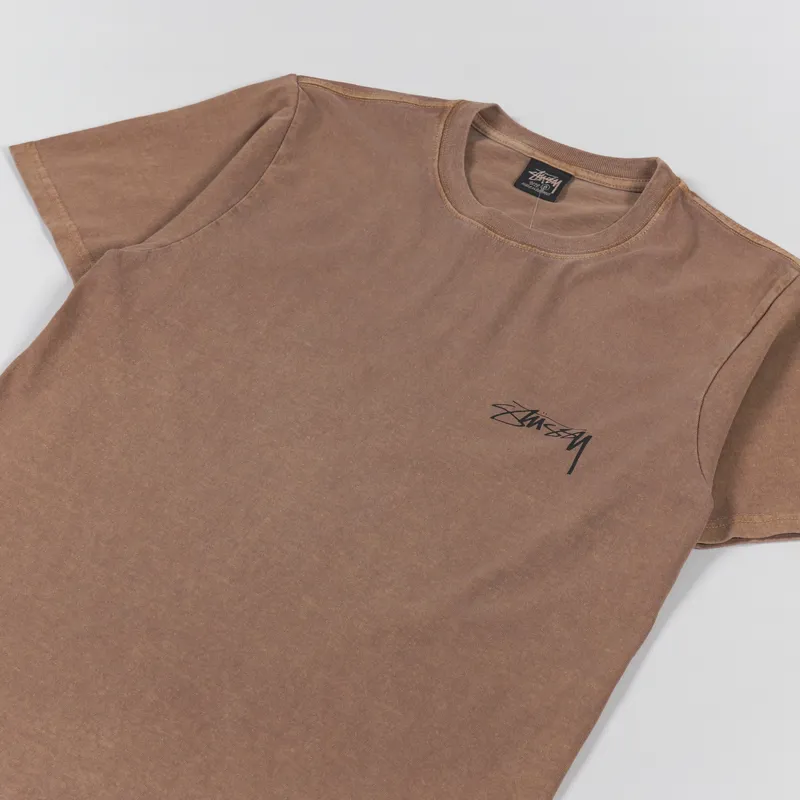 Stussy 100 Pigment Dyed T Shirt Almond-3