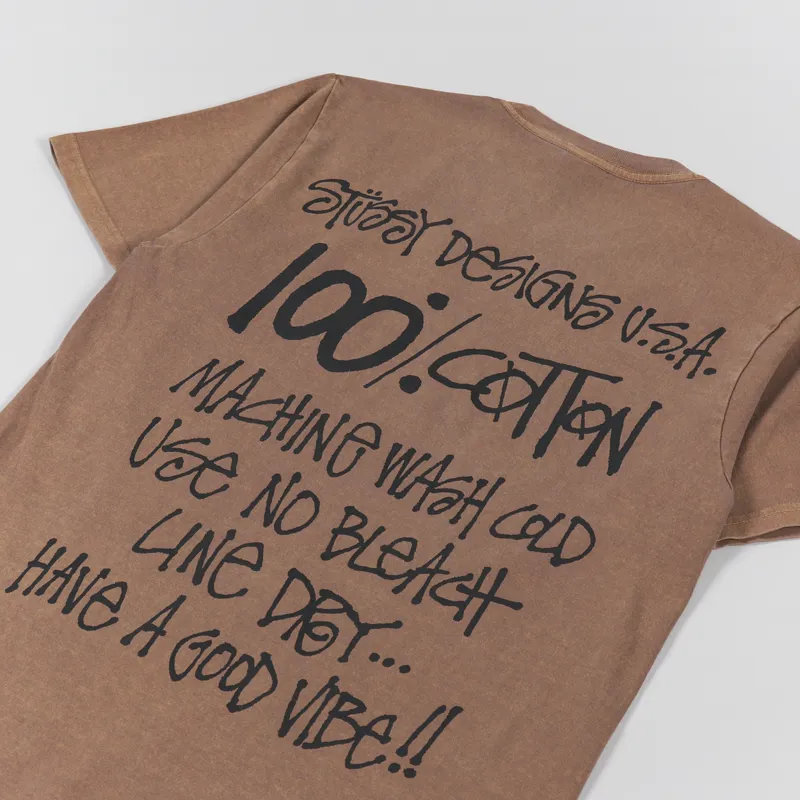 Stussy 100 Pigment Dyed T Shirt Almond-2