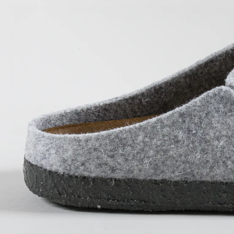 Birkenstock Womens Zermatt Wool Felt Narrow Fit Mules Light Gray-4