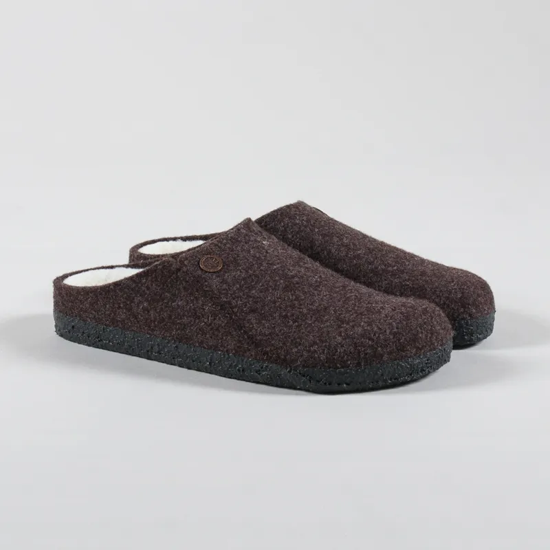 Birkenstock Womens Zermatt Shearling Narrow Fit Mules Mocha