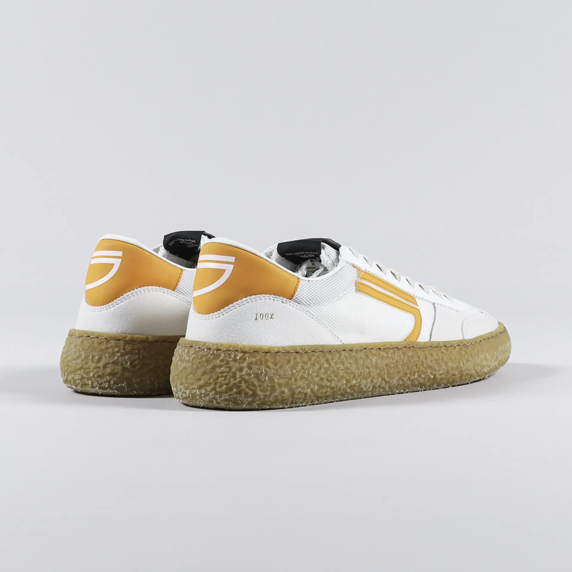 Puraai Mens Made In Italy Vegan Vintage Shoes White Mango