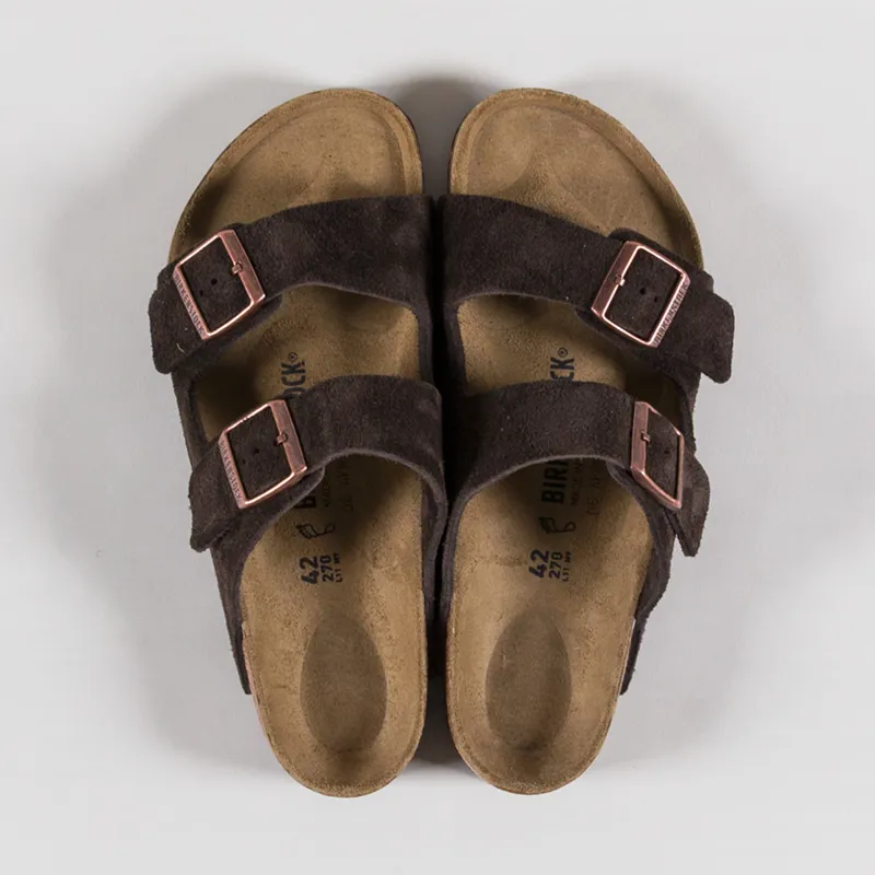 Birkenstock Arizona BS Regular Fit Sandals Suede Mocha-6