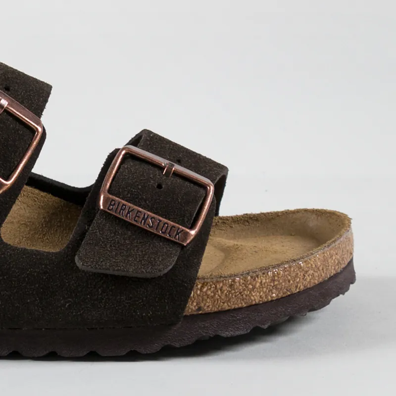 Birkenstock Womens Arizona Suede Leather Narrow Fit Sandals Mocca-5