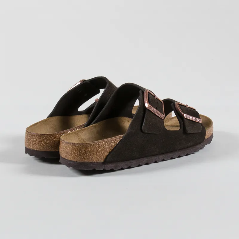 Birkenstock Womens Arizona Suede Leather Narrow Fit Sandals Mocca-1