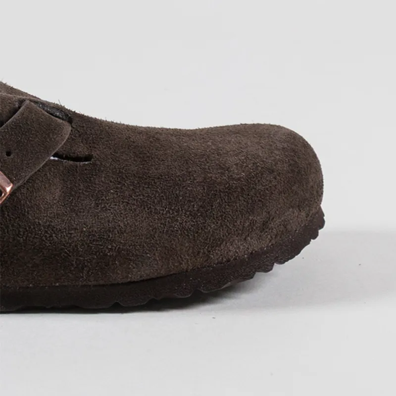 Birkenstock Womens Boston BS Narrow Fit Sandals Suede Mocca-5