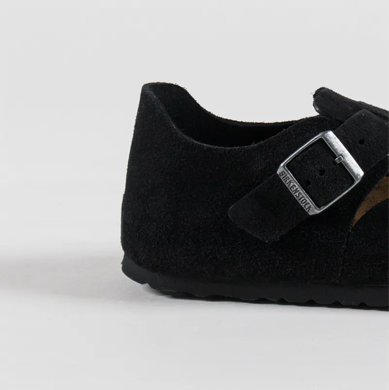 Birkenstock Womens London Suede Narrow Fit Sandals Black-4