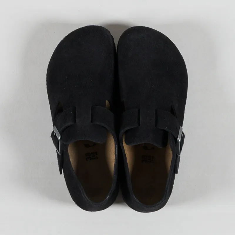 Birkenstock Womens London Suede Narrow Fit Sandals Black-6