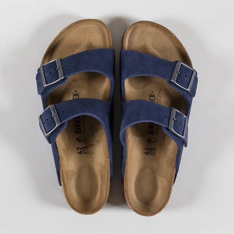 Birkenstock Arizona BS Regular Fit Sandals Nubuck Leather Midnight-6