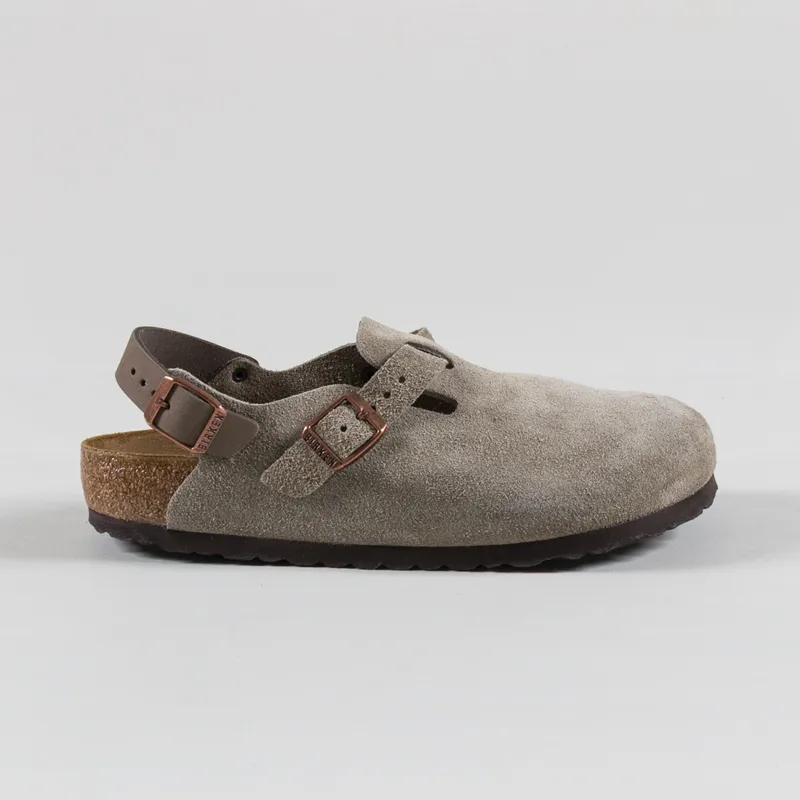 Birkenstock Womens Tokio Regular Fit Sandals Suede Taupe-2