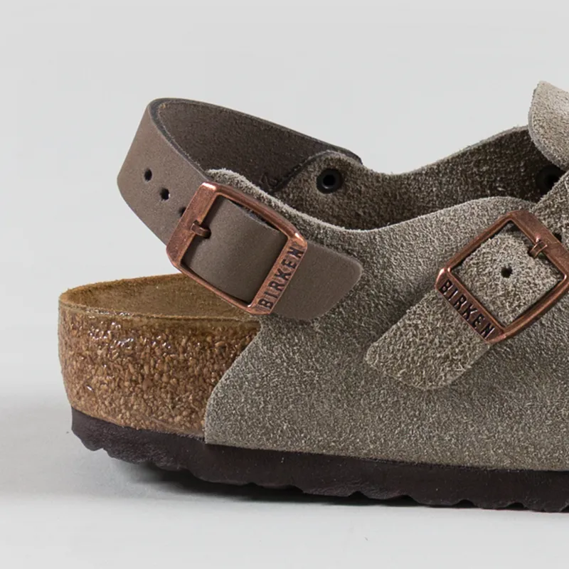 Birkenstock Womens Tokio Regular Fit Sandals Suede Taupe-4