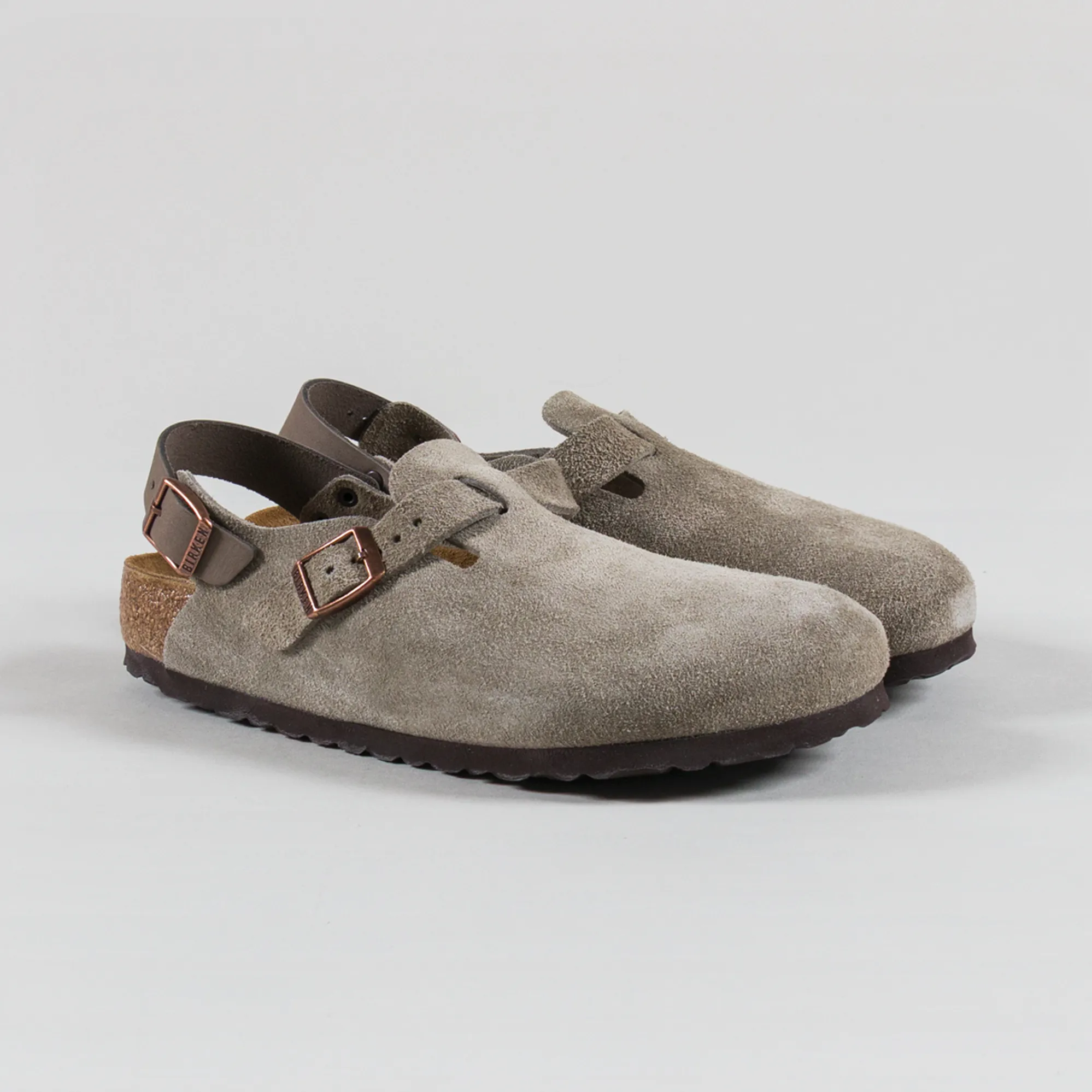 Birkenstock Womens Tokio Regular Fit Sandals Suede Taupe Birkenstock Womens Tokio Regular Fit Sandals Suede Taupe