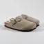 Birkenstock Womens Boston VL Shearling Regular Fit Sandals Taupe