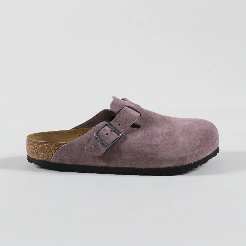 Birkenstock Boston BS Regular Fit Sandals Suede Faded Purple-2