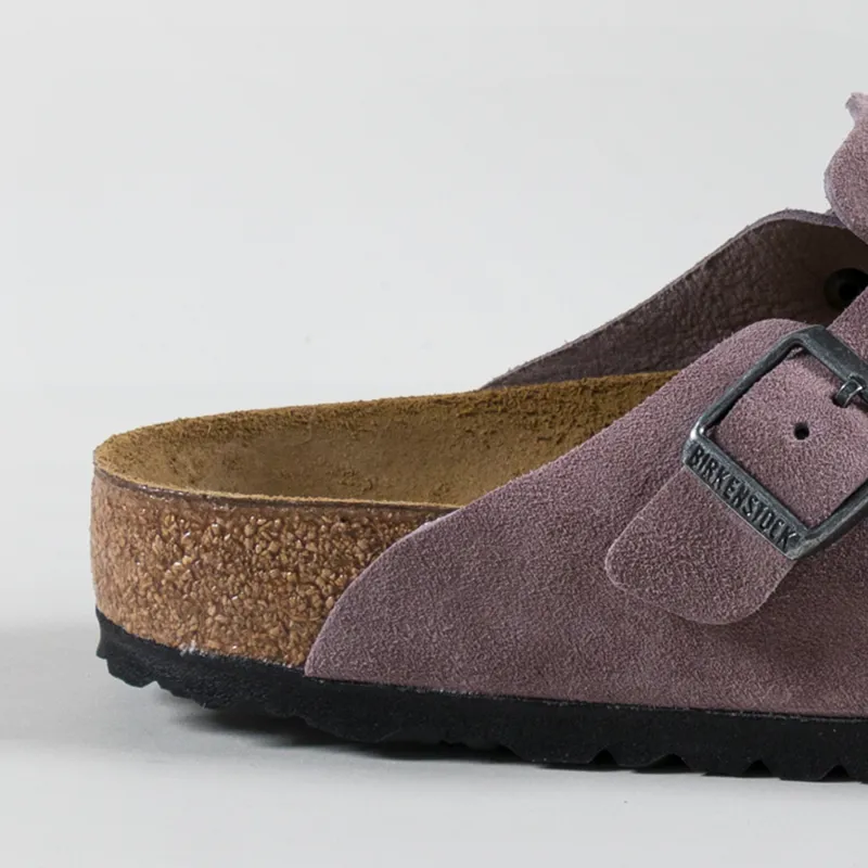 Birkenstock Boston BS Regular Fit Sandals Suede Faded Purple-4