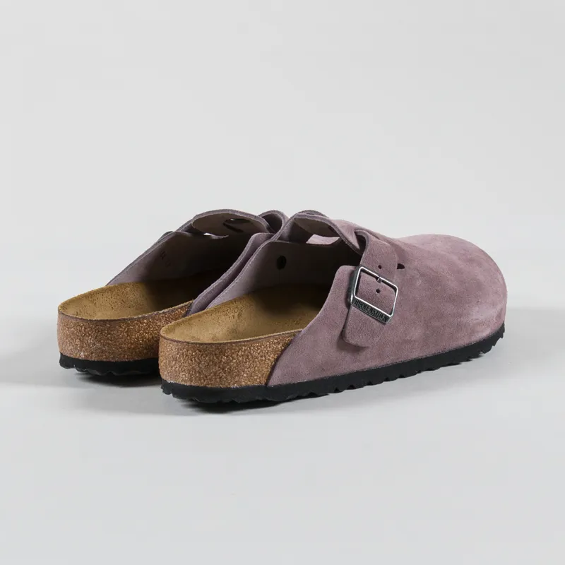 Birkenstock Boston BS Regular Fit Sandals Suede Faded Purple-1