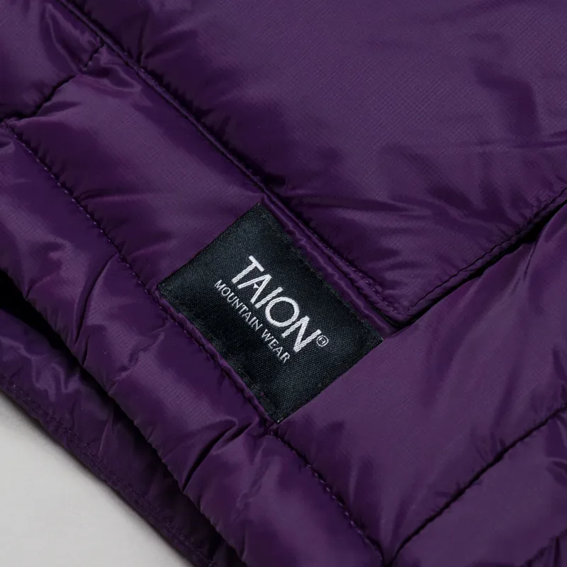 Taion Mountain Packable Volume Down Jacket Dark Purple-9
