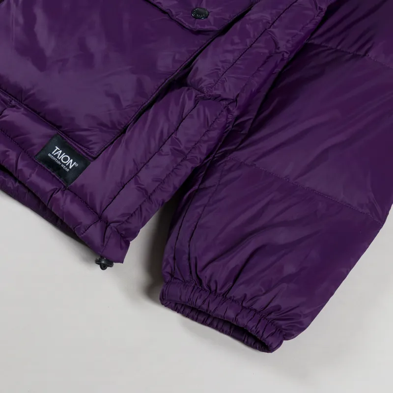 Taion Mountain Packable Volume Down Jacket Dark Purple-10