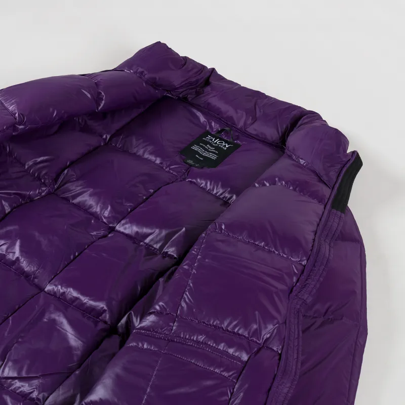 Taion Mountain Packable Volume Down Jacket Dark Purple-4