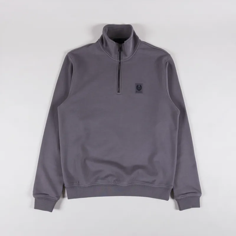 Belstaff Quarter Zip Sweatshirt Tornado Grey