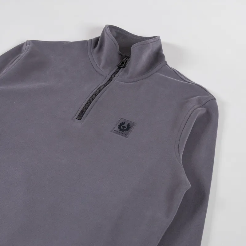 Belstaff Quarter Zip Sweatshirt Tornado Grey-2