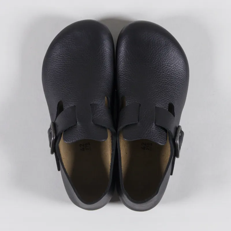 Birkenstock London Wire Buckle Regular Fit Sandals Vintage Wood Black-6