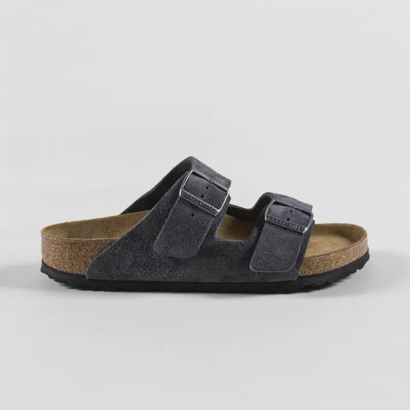 Birkenstock Womens Arizona Suede Leather Sandals Charcoal-2
