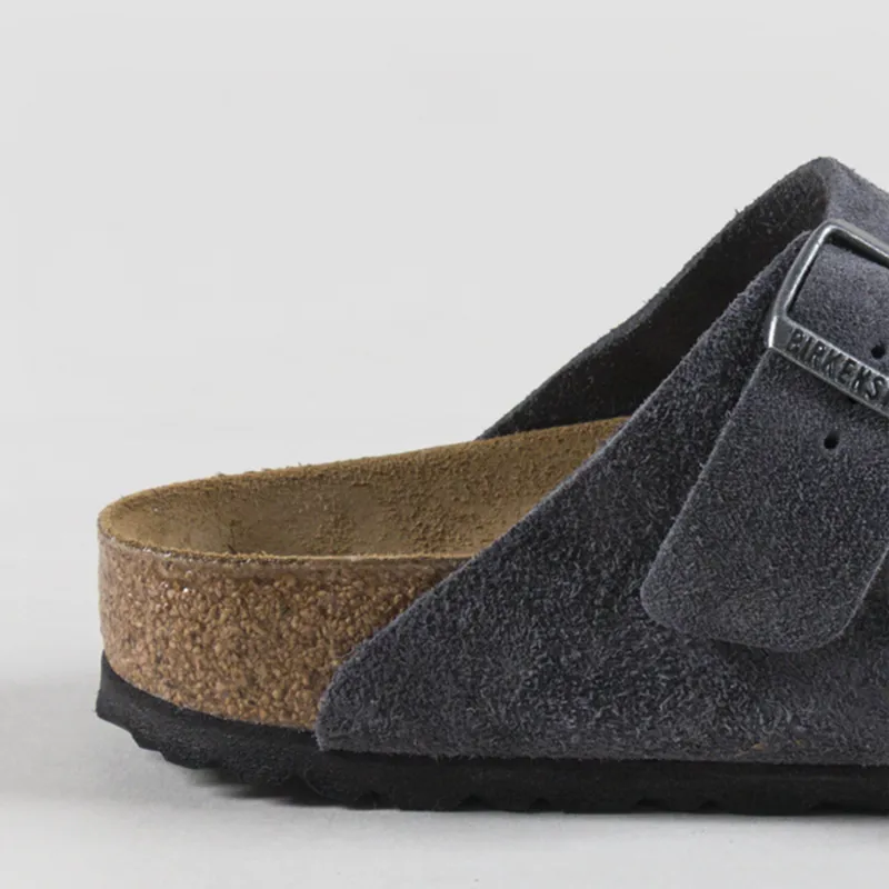 Birkenstock Womens Arizona Suede Leather Sandals Charcoal-4