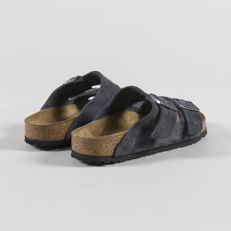 Birkenstock Womens Arizona Suede Leather Sandals Charcoal-1