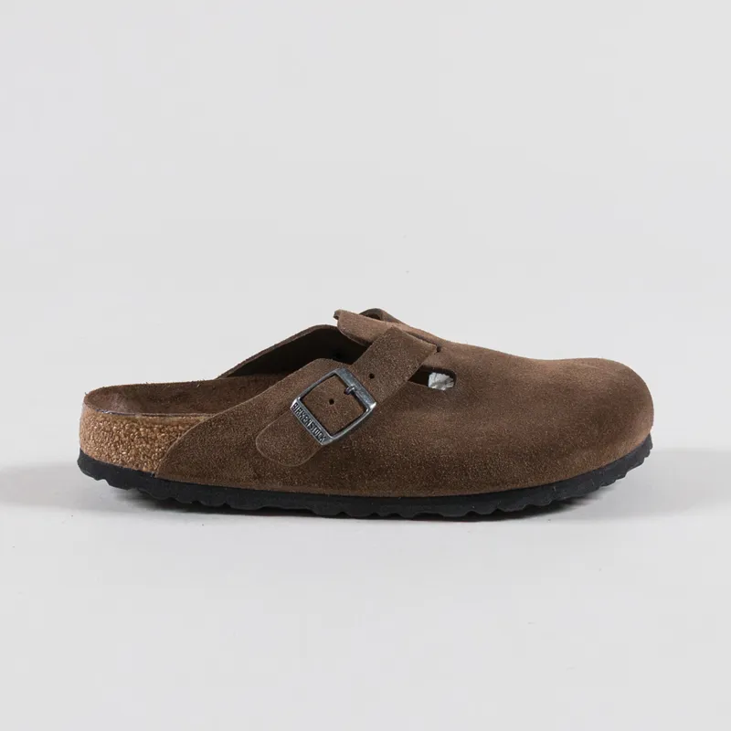 Birkenstock Womens Boston BS Narrow Fit Sandals Suede Carafe Tonal Fb-2