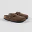 Birkenstock Womens Boston BS Narrow Fit Sandals Suede Carafe Tonal Fb