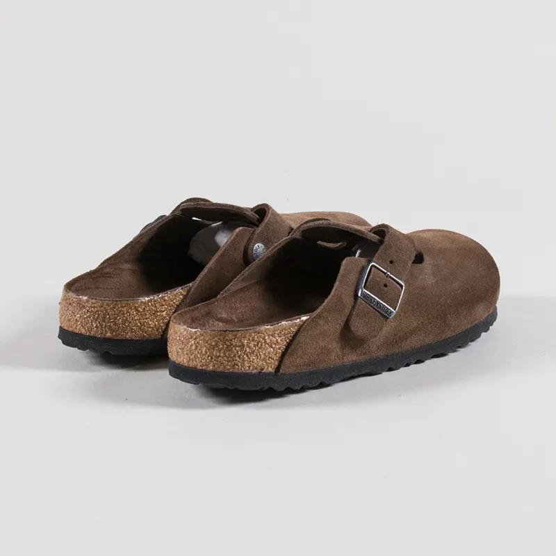 Birkenstock Womens Boston BS Narrow Fit Sandals Suede Carafe Tonal Fb-1