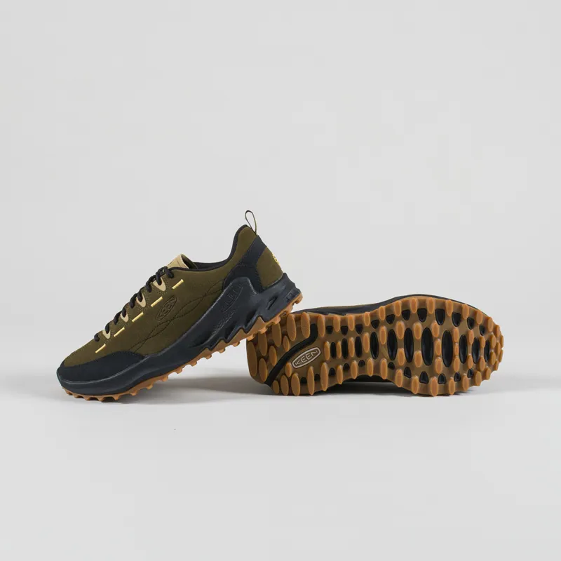 Keen Jasper Zionic Shoes Dark Olive Khaki-3