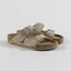 Birkenstock Womens Arizona Suede Leather Sandals Faded Khaki