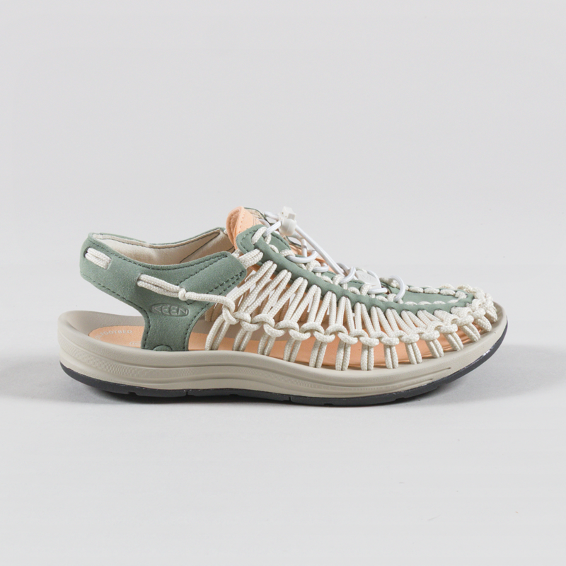 Keen Womens UNEEK Sandals Lily Pad Peach Fuzz-2